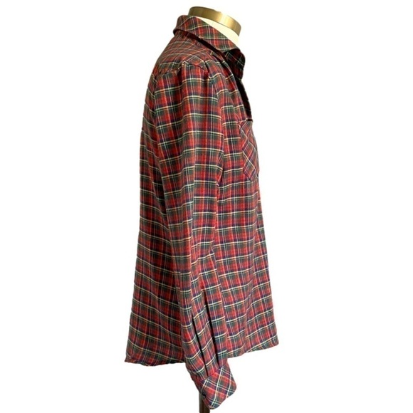 Vintage Red Plaid Button Up Collared Shirt - XS/S - Picture 4 of 9